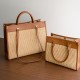 Straw bag bag commuter tote bag - Memoo.com