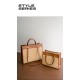 Straw bag bag commuter tote bag - Memoo.com