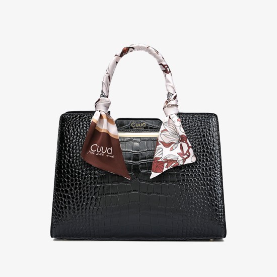 Crocodile patterned crossbody bag