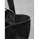 Leather Black Commuter Shoulder Tote Bag - Memoo.com