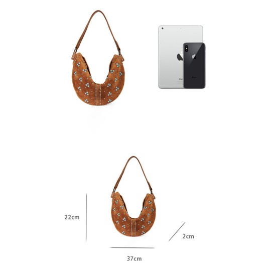 Matte colored diamond single shoulder underarm bag for women