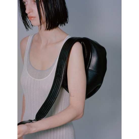 Cross-body armpit adjustable soft sculptural cowhide - Memoo.com