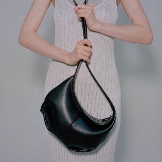 Cross-body armpit adjustable soft sculptural cowhide - Memoo.com