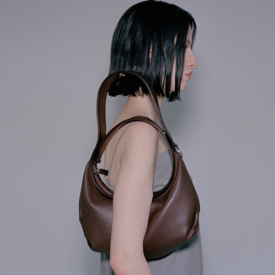 Cross-body armpit adjustable soft sculptural cowhide - Memoo.com