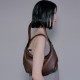 Cross-body armpit adjustable soft sculptural cowhide