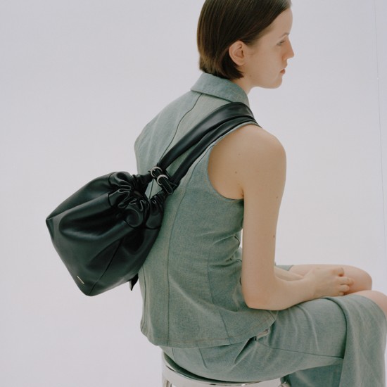 Bucket backpack crossbody bag soft cowhide - Memoo.com