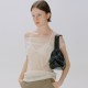 Cowhide soft soufflé bag with large volume pleated shoulder crossbody bag - Memoo.com