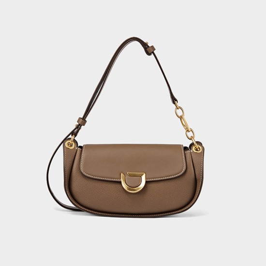 Disona womens bag, leather crossbody bag, armpit bag, vintage saddle bag - Memoo.com