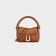 Women's bag, soft leather hand-held cross-body leather shoulder small square bag