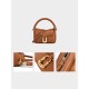 Womens bag, soft leather hand-held cross-body leather shoulder small square bag - Memoo.com