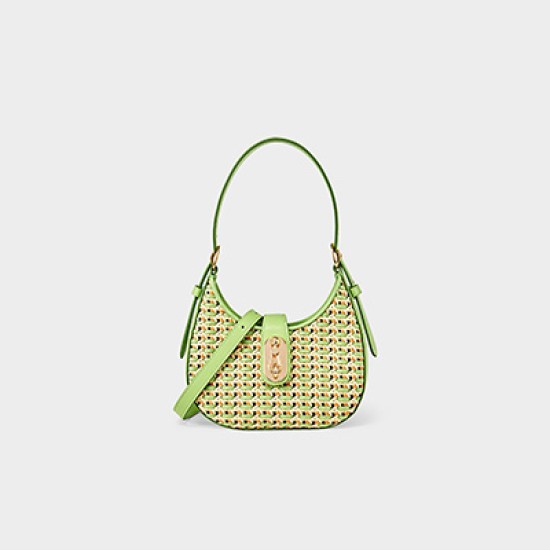 Class one-shoulder crossbody bag, woven bag, armpit crescent bag - Memoo.com