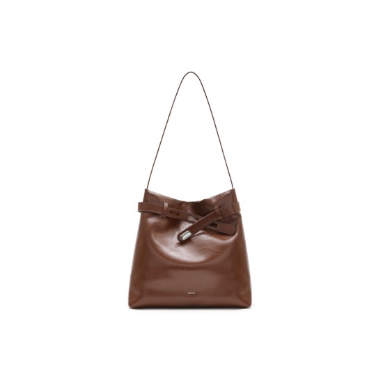 Leather oil wax leather tote bag womens bag shoulder bag - Memoo.com