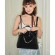 Tote bag leather large capacity crossbody shoulder backpack - Memoo.com