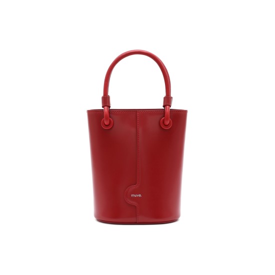 Bucket bag, handbag, crossbody bag, womens high-quality red - Memoo.com