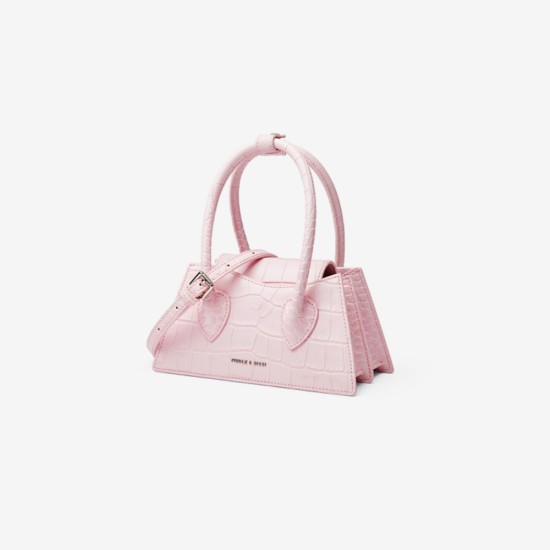 Pink versatile handbag cross-body bag - Memoo.com