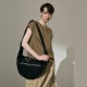 Cow horn leather diagonal bag - Memoo.com