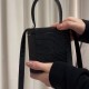 Hand bill shoulder bag Womens black magnetic buckle small square box bag - Memoo.com