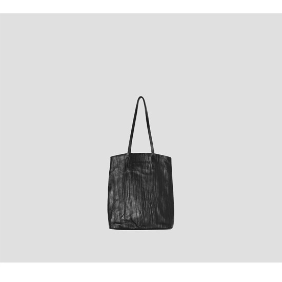 Kid leather shoulder tote shopping bag - Memoo.com