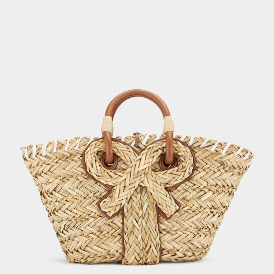 Woven butterfly basket tote casual womens beach bag - Memoo.com