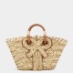 Woven butterfly basket tote casual womens beach bag - Memoo.com