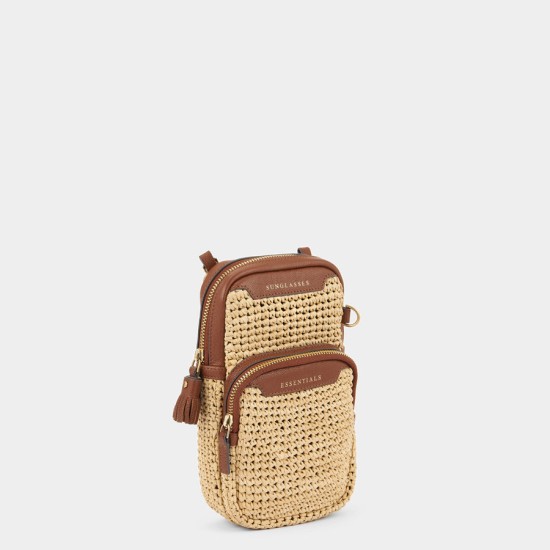 Small shoulder crossbody bag Handwoven mobile phone bag