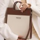 Canvas cowhide business Tote bag Commuter womens leather - Memoo.com