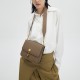 Cowhide chocolate womens bag Light luxury small square bag crossbody bag woman - Memoo.com