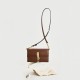 Leather crossbody bag square box bag woman - Memoo.com