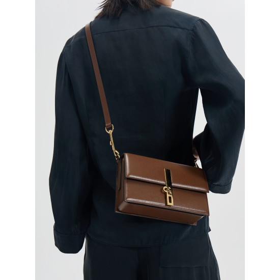 Leather crossbody bag square box bag woman - Memoo.com