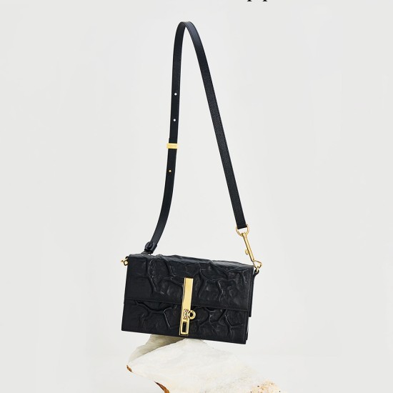 Leather crossbody bag square box bag woman - Memoo.com