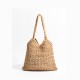 Straw bag Hollow woven bag seaside holiday bag Tote bag - Memoo.com