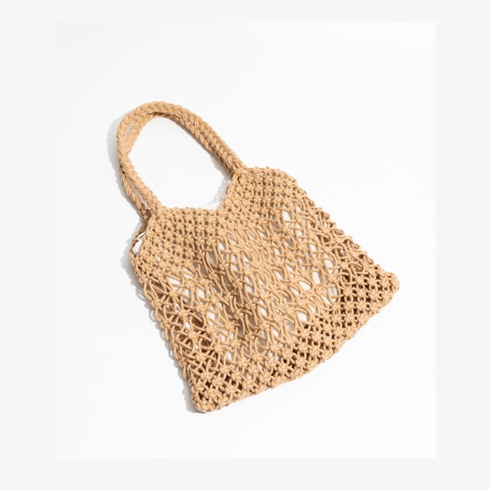 Straw bag Hollow woven bag seaside holiday bag Tote bag - Memoo.com