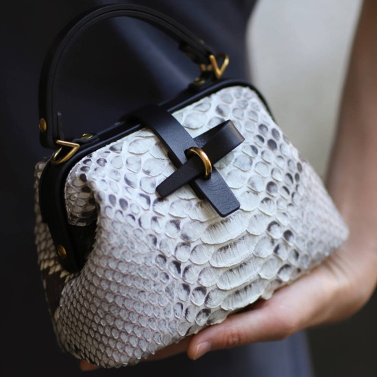 Snakeskin mini doctor bag - Memoo.com