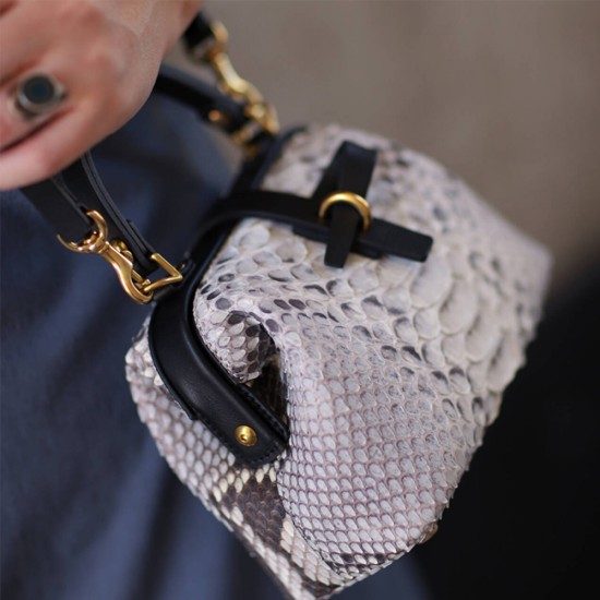 Snakeskin mini doctor bag