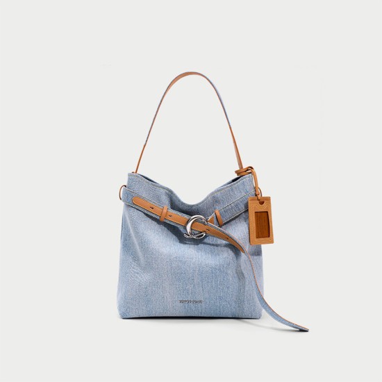 Leather crossbody shoulder bag Commuter tramp Tote bag - Memoo.com