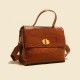 Vintage leather bag womens summer crocodile print hand bill shoulder bag - Memoo.com