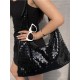 Black sequins crossbody bag womens casual bag - Memoo.com