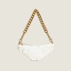 Big Cowhide Bag Pleated Bag, Shoulder Leather Bag  Large Capacity Soft Chain Crossbody bag - Memoo.com