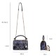 Starry Sky Series Jacquard Small Square Bag Stripe Spliced Handbag Crossbody Bag - Memoo.com