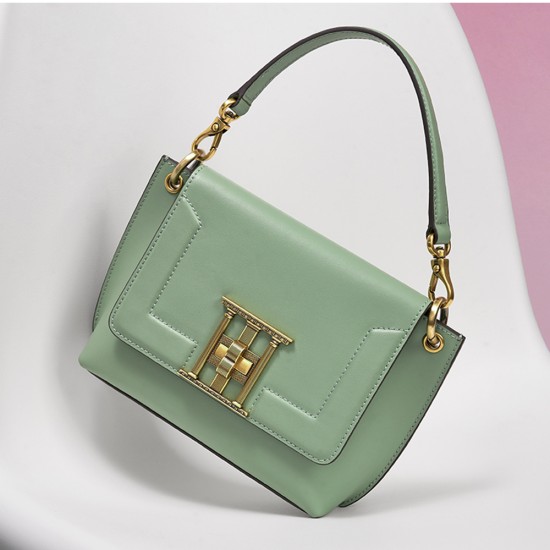 Leather womens handbag, single shoulder crossbody bag, small square bag - Memoo.com