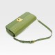 Crocodile-print armpit bag, baguette bag, K gold shoulder bag