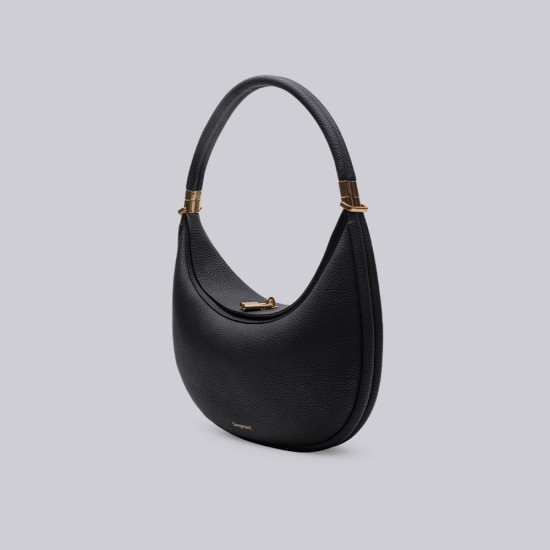 Leather crescent bag commuter shoulder bag - Memoo.com