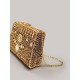 Evening Bag Gold Rhinestone Clutch Bag  Womens Handbag Chain Crossbody Bag - Memoo.com