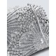 Silver Evening Bag Handheld Bag Box Clutch Rhinestone Clutch - Memoo.com