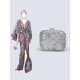 Silver Evening Bag Handheld Bag Box Clutch Rhinestone Clutch