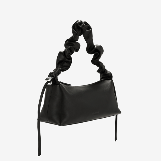 Black Handheld Dumpling Bun Womens Handbag - Memoo.com