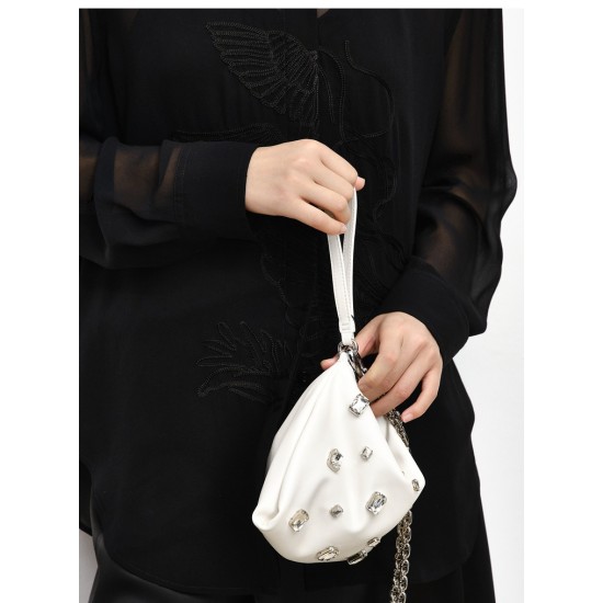 White design willow nail small handbag - Memoo.com