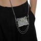 Handmade Woven Transparent Crystal Cag Mini Diagonal Crossbody Bag - Memoo.com