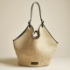 Grass woven beach bag with large capacity tote