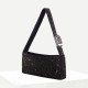 Black armpit crossbody bag, diamond bag, hand-held womens bag - Memoo.com